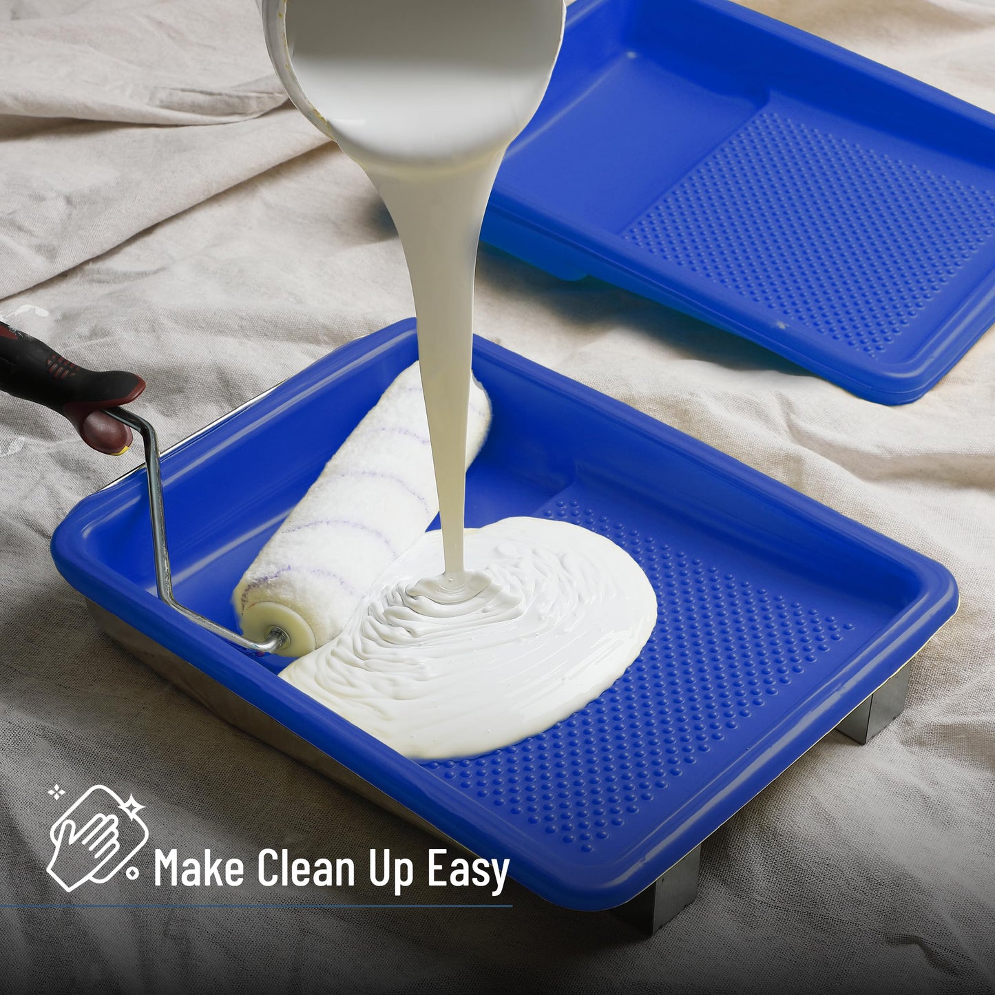 Bates- Paint Tray Liner, 9 Inch, 10 Pack, Paint Roller Tray, Disposable Plastic Paint Trays, Paint Pans Trays, Paint Supplies for House Painting, Roller Tray