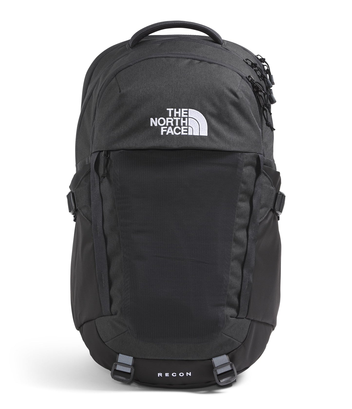 THE NORTH FACE Recon Everyday Laptop Backpack | Daypack with Water Repellent Finish, 16" Laptop Sleeve, 2 Water Bottle Pockets, TNF Black/TNF Black-NPF, One Size