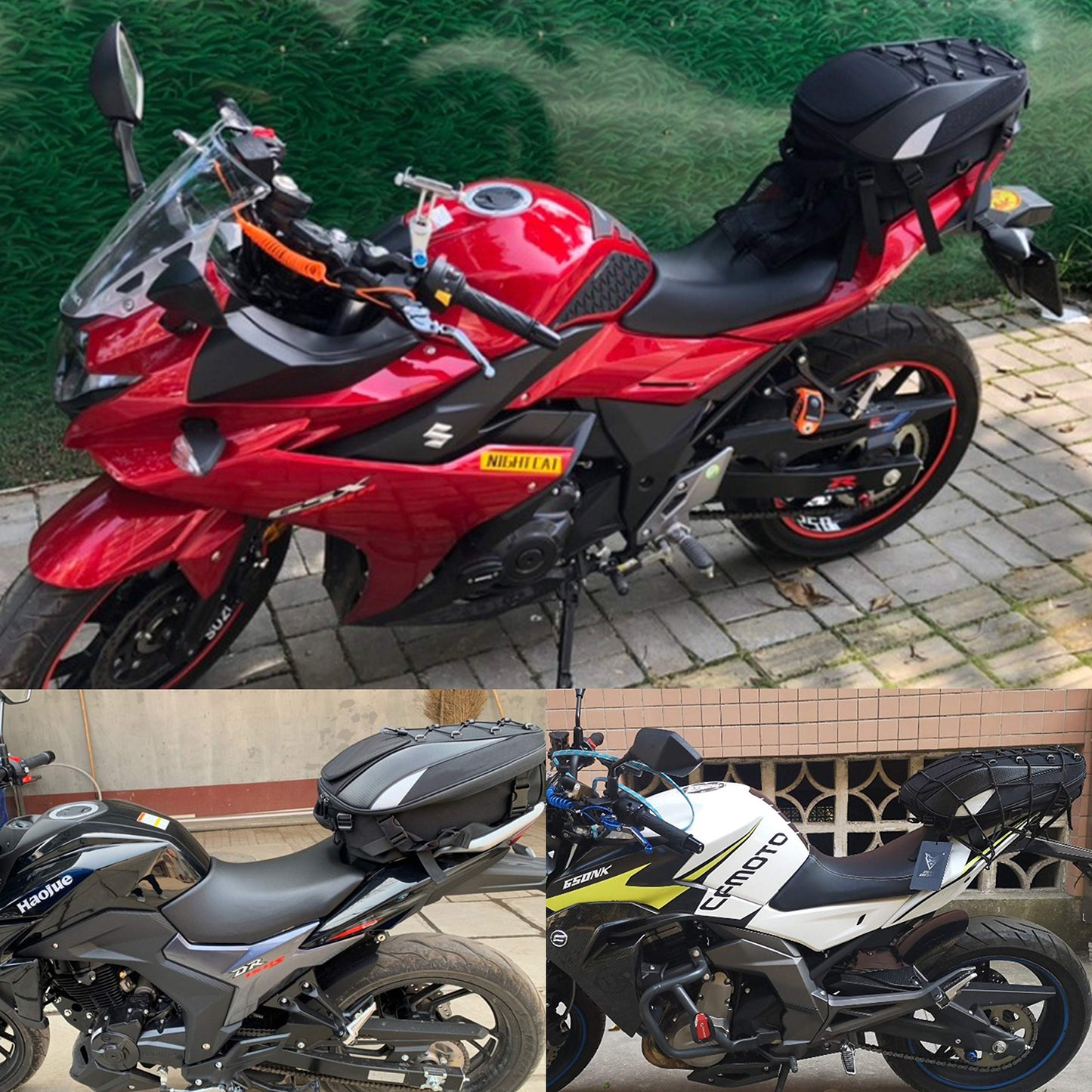 Powersports Saddle Bags - Waterproof Motorcycle Luggage, Helmet & Pillion Seat Side Bags