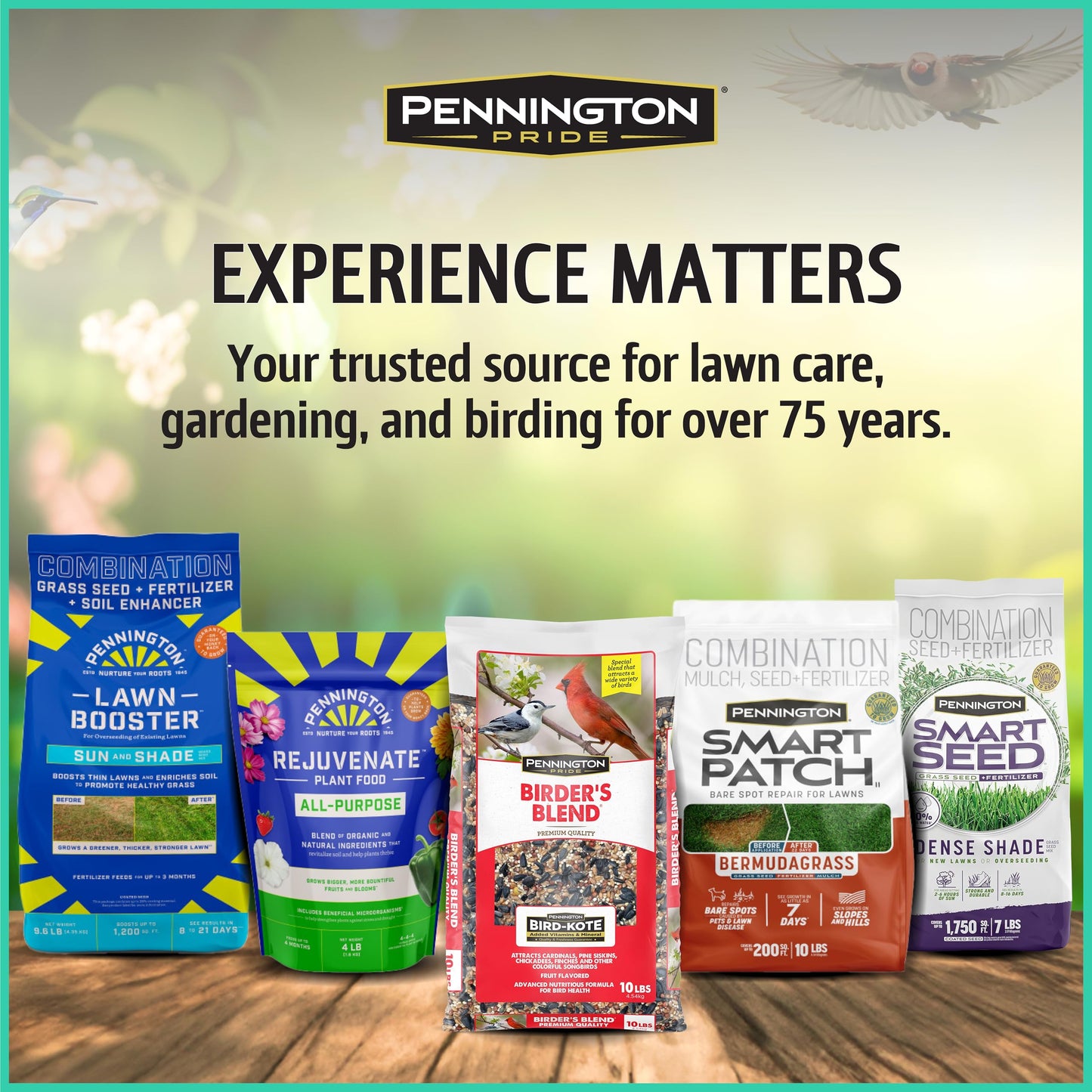Pennington Pride Songbird Nut & Fruit Blend, Wild Bird Seed for Outside Feeders, Advanced Nutrition Formula for Bird Health, 10-lb. Bag