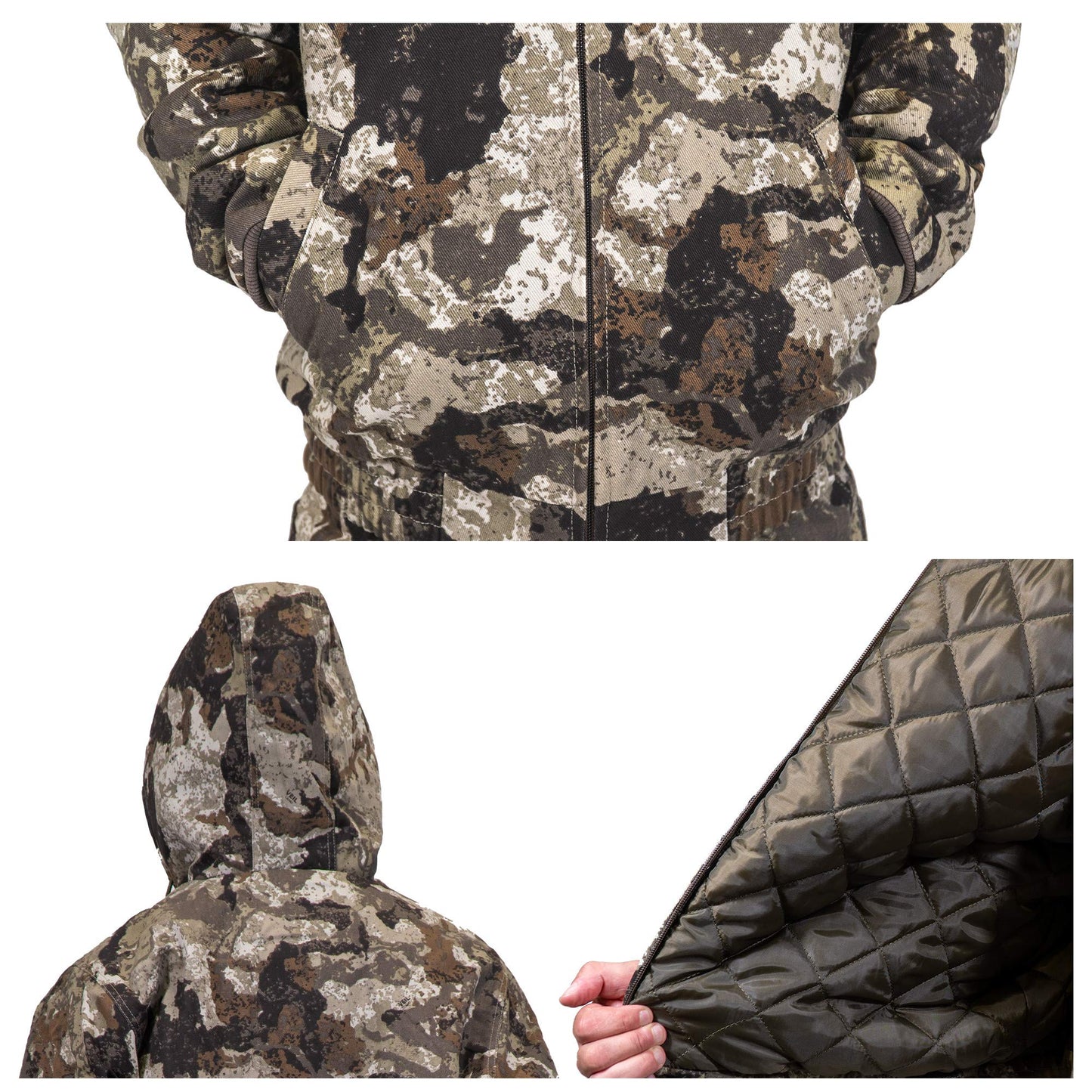 HOT SHOT Youth Insulated Twill Camo Hunting Jacket, Insulated Boy's Winter Coat, Ultra Quiet Camouflage Kids Hunting Gear