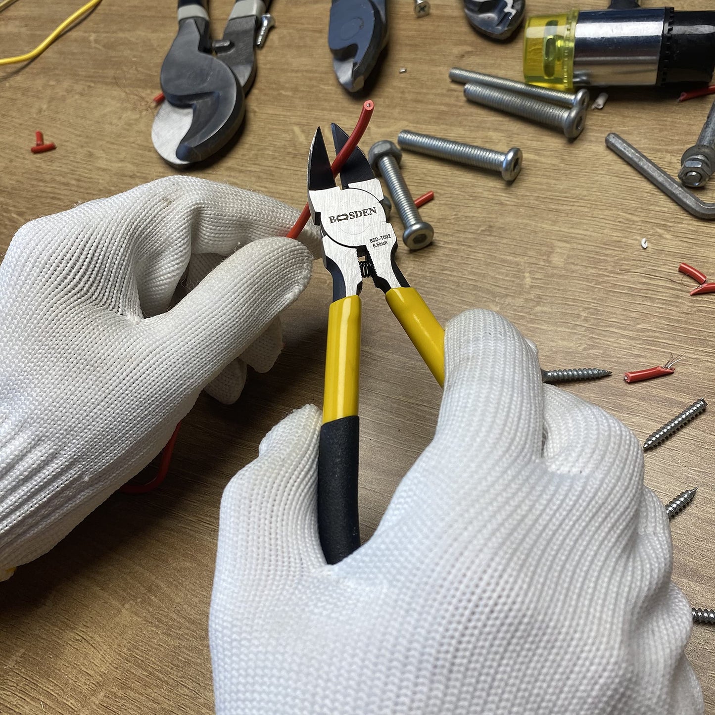 Wire Cutters 10 Pack, 6.5 inch, BOOSDEN Flush Cutters, Spring Loaded Cutting Pliers, Side Cutters, Dykes Cutter, Wire Clippers, Plastic Cutter, Wire Cutters for Jewelry, Floral, Electrical