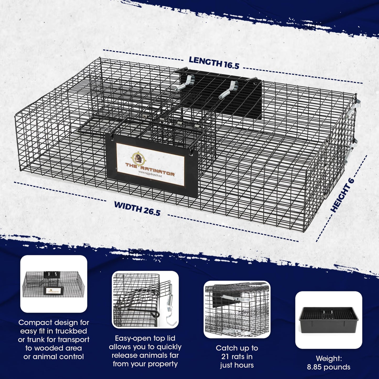 Rugged Ranch Live Chipmunk Trap, Catch & Release Cage, Large, Chipmunkinator