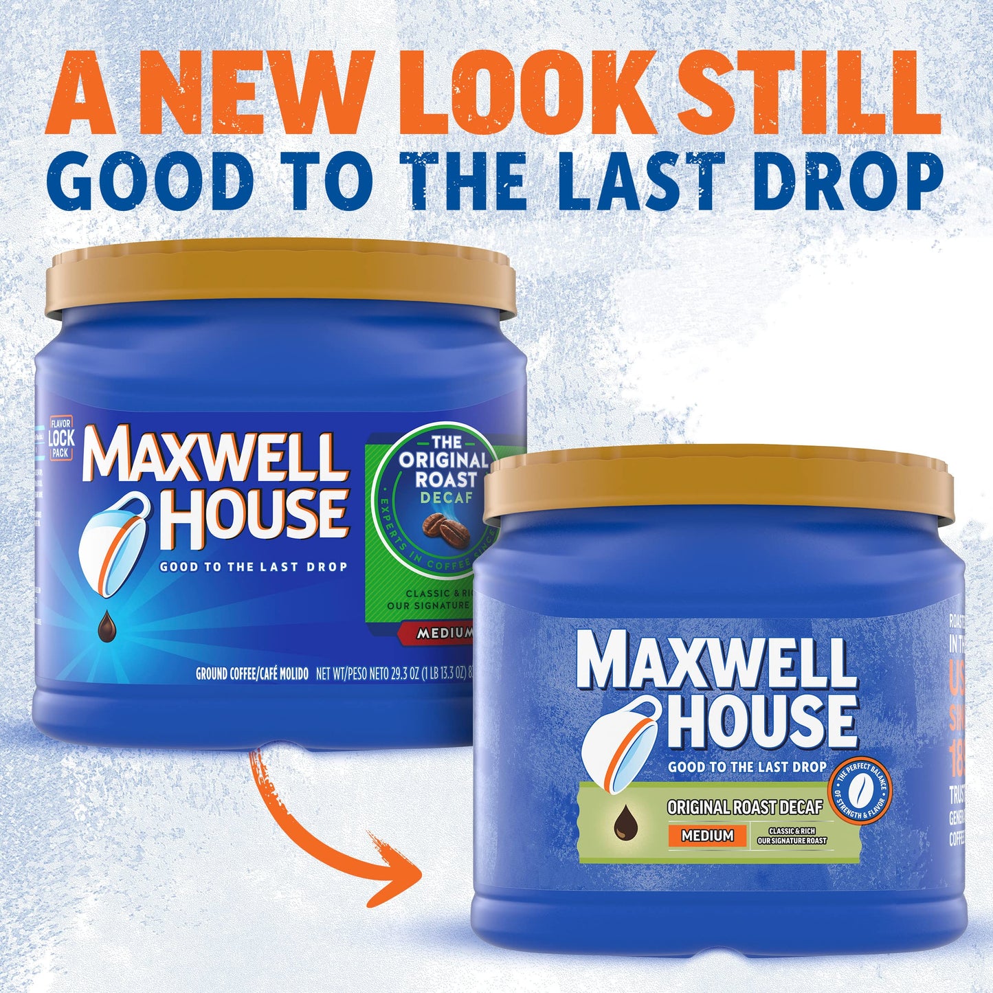Maxwell House Decaffeinated Original Medium Roast Ground Coffee, 29.3 oz Canister