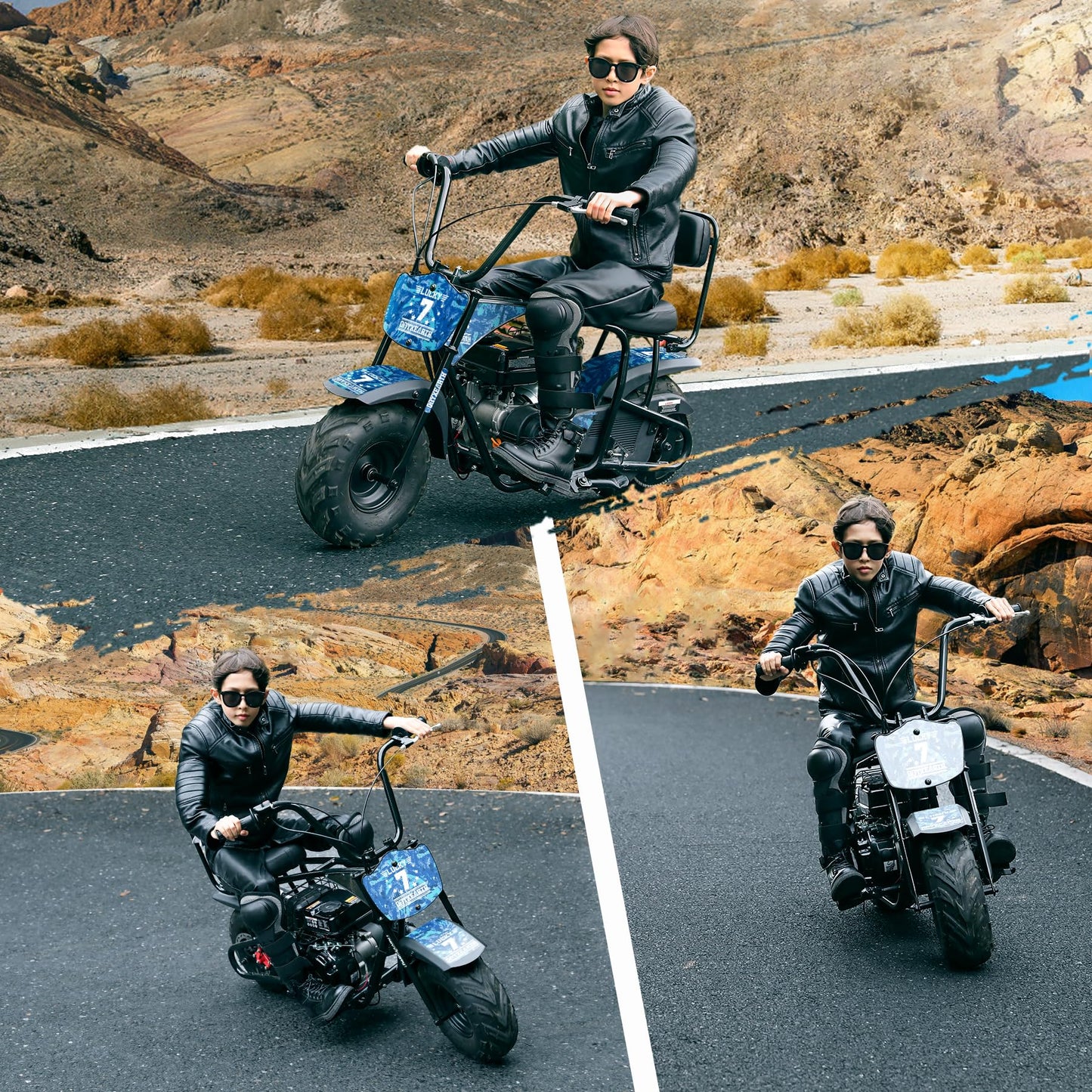 Oryxearth 99CC 4-Stroke Mini Dirt Bike, Gas Powered Off Road Dirtbike W/EPA Approved for Kids, Speed Up 24 MPH, Weight Capacity 185 LBS