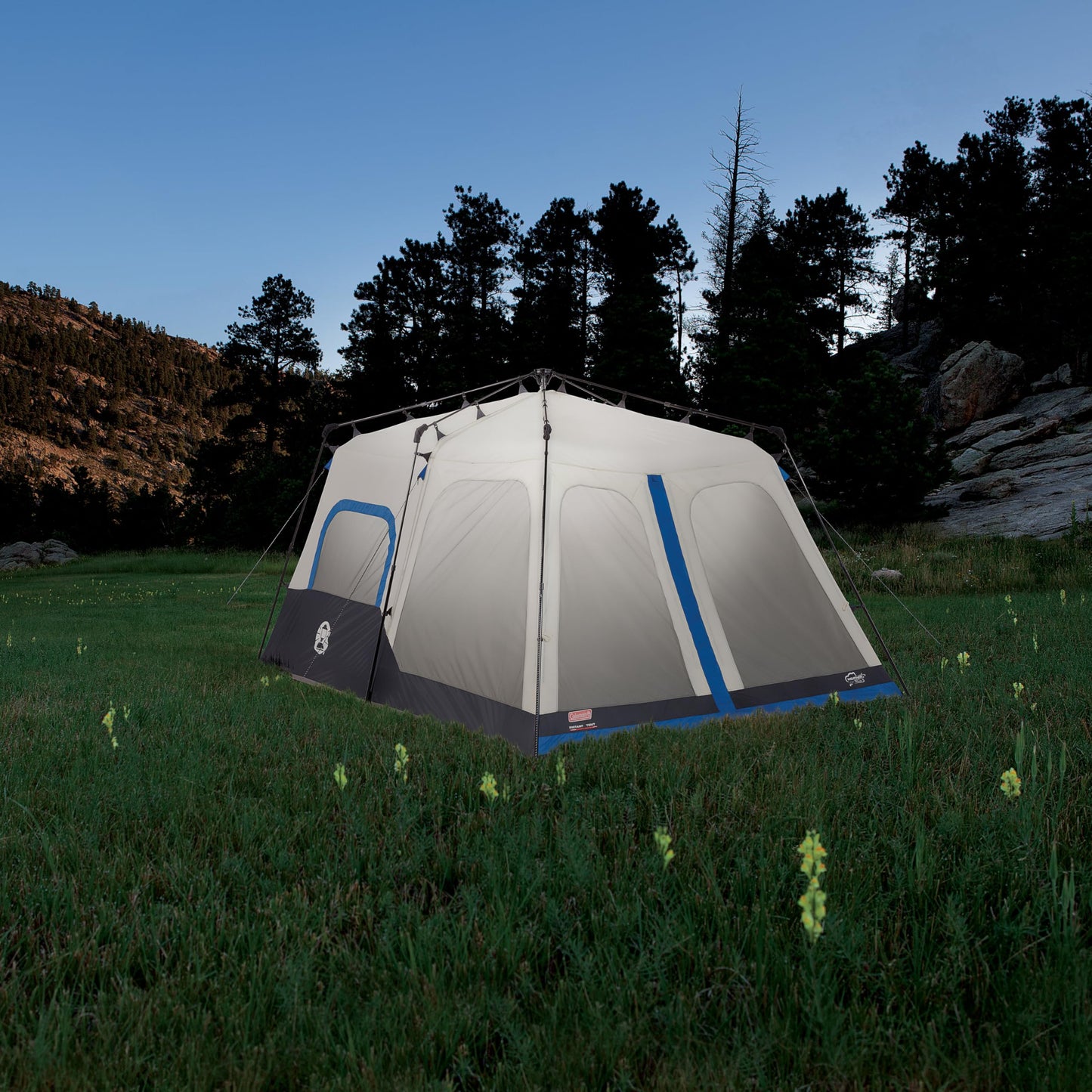 Coleman Instant Tent with 1-Minute Setup, 10-Person Tent with Pre-Attached Poles, Air Vent, & Carry Bag