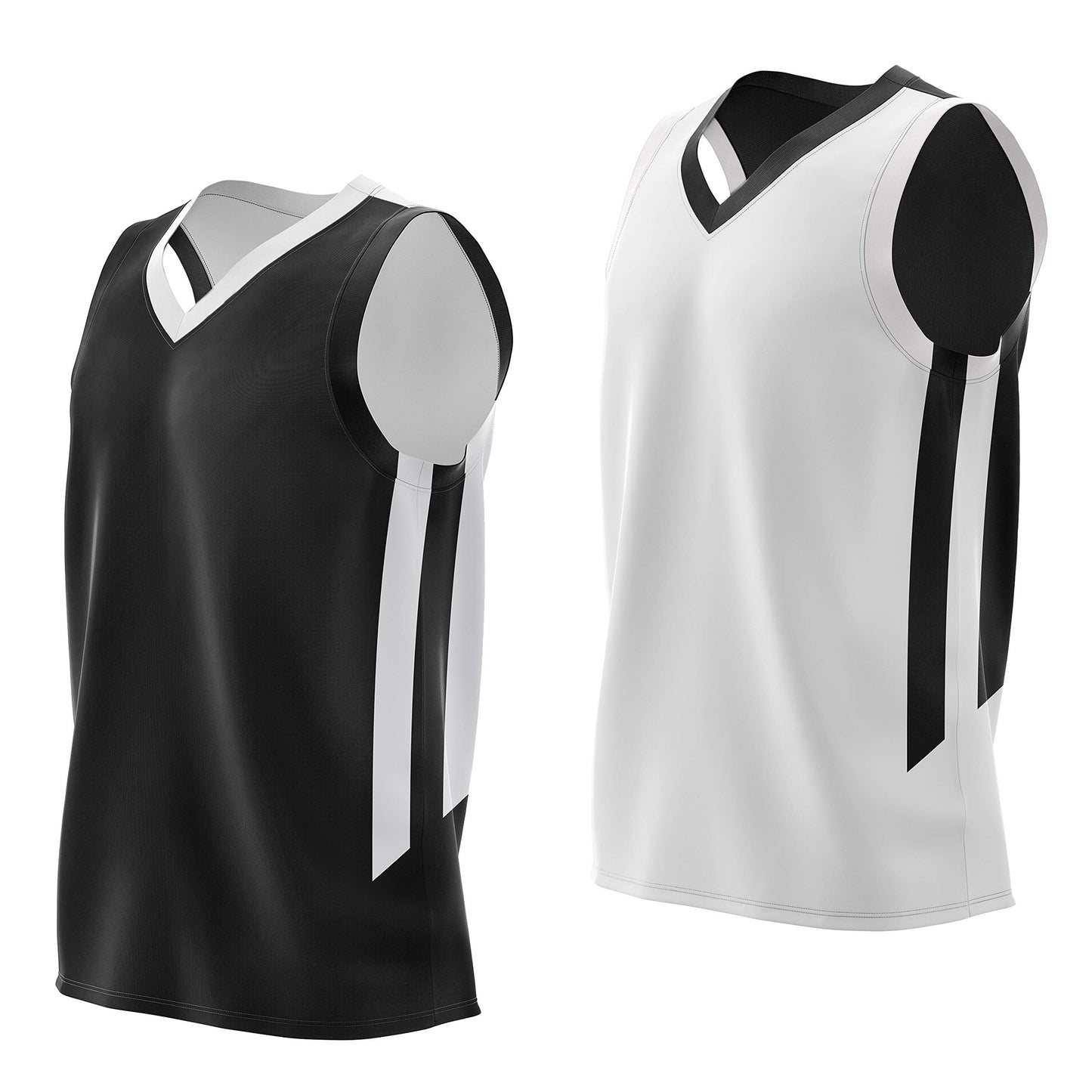 Liberty Imports Reversible Men's Mesh Athletic Basketball Jersey Single for Team Scrimmage (Black/White, XX-Large)