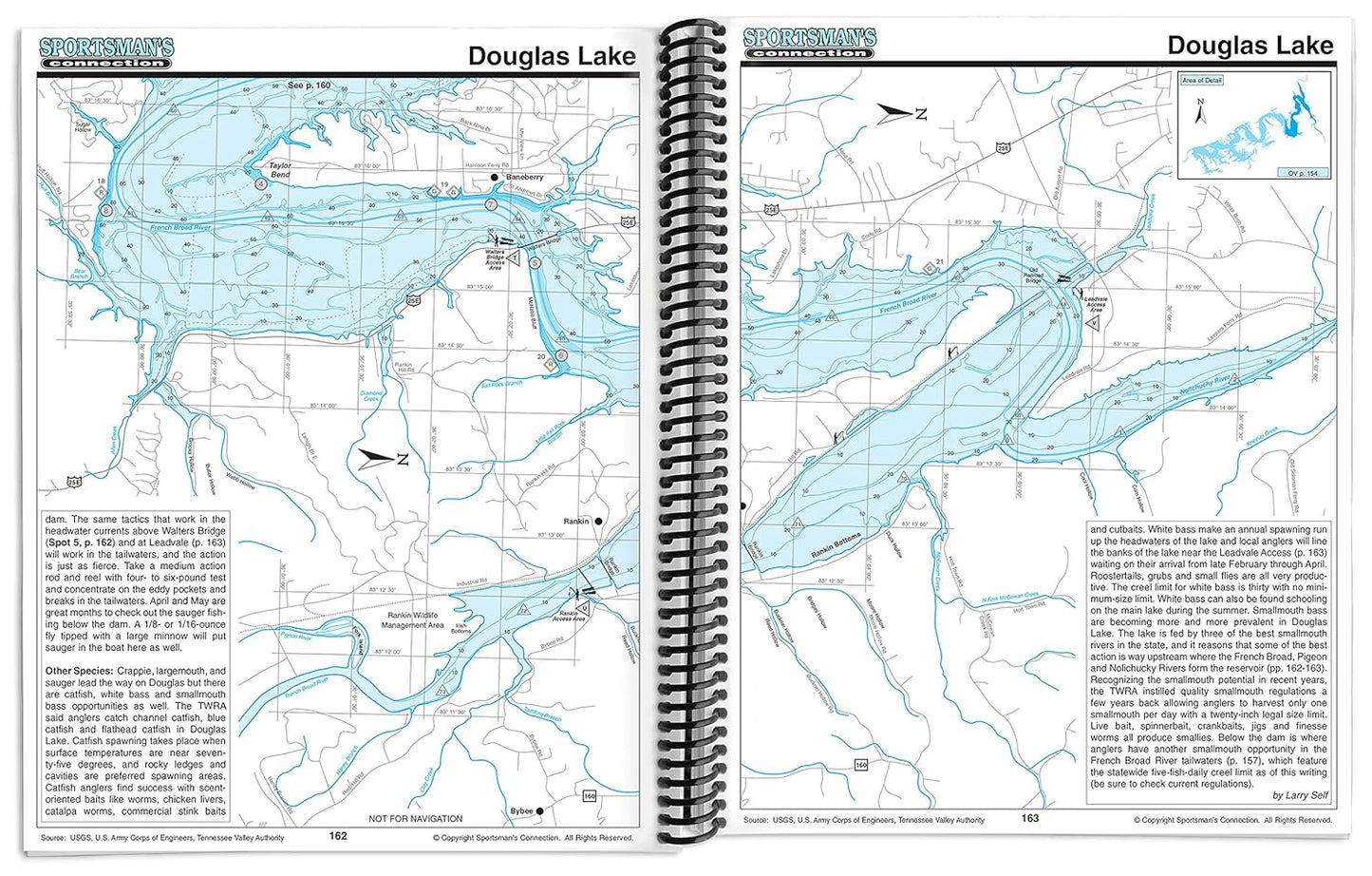 Eastern Tennessee Fishing Map Guide (Fishing Maps Guides Book)