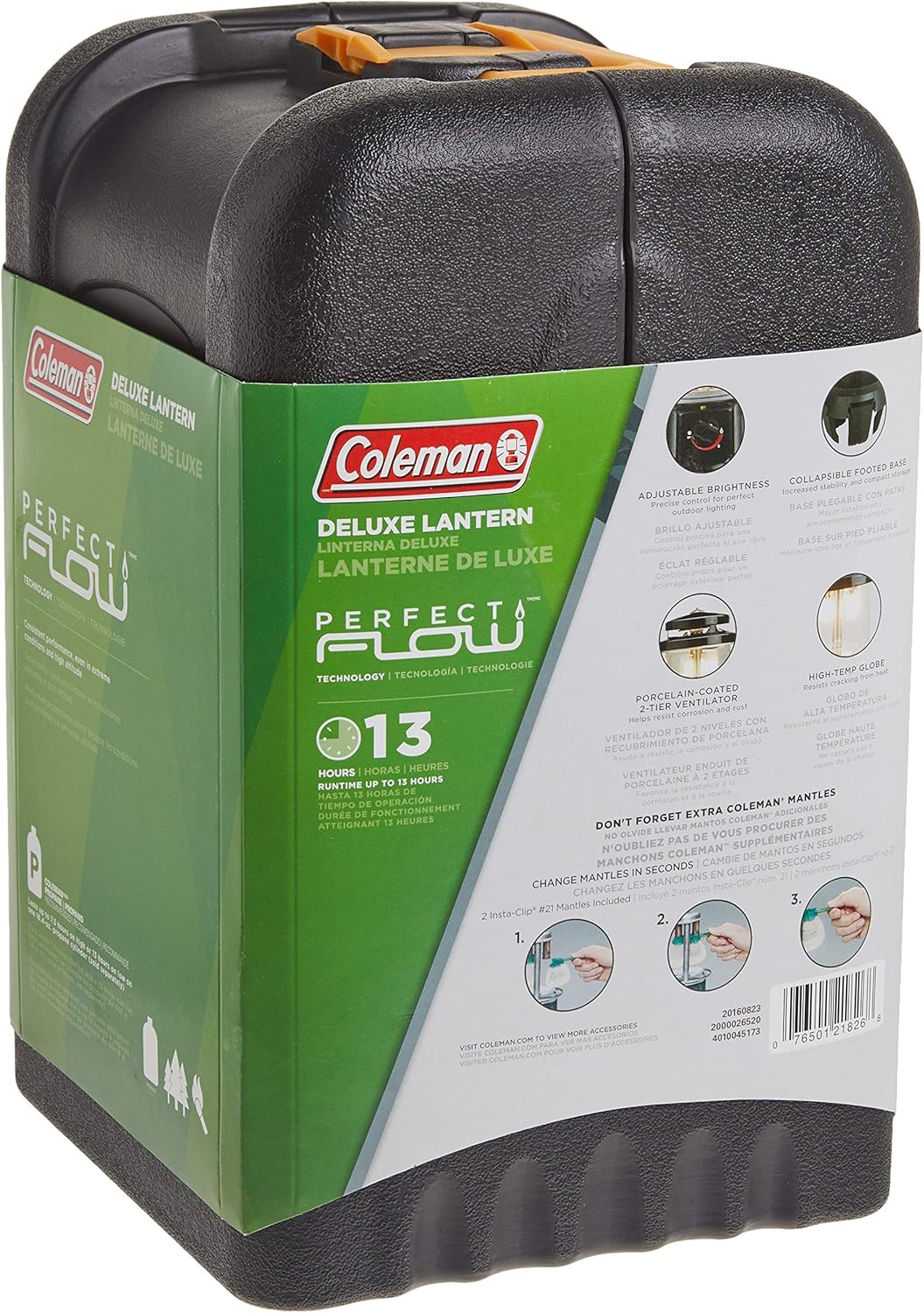 Coleman 2-Mantle Propane Lantern with Carry Case, 1000 Lumens Gas Lantern with Pressure Control, Adjustable Brightness, Mantles & Carry Case Included; Great for Camping, Emergencies, & Power Outages