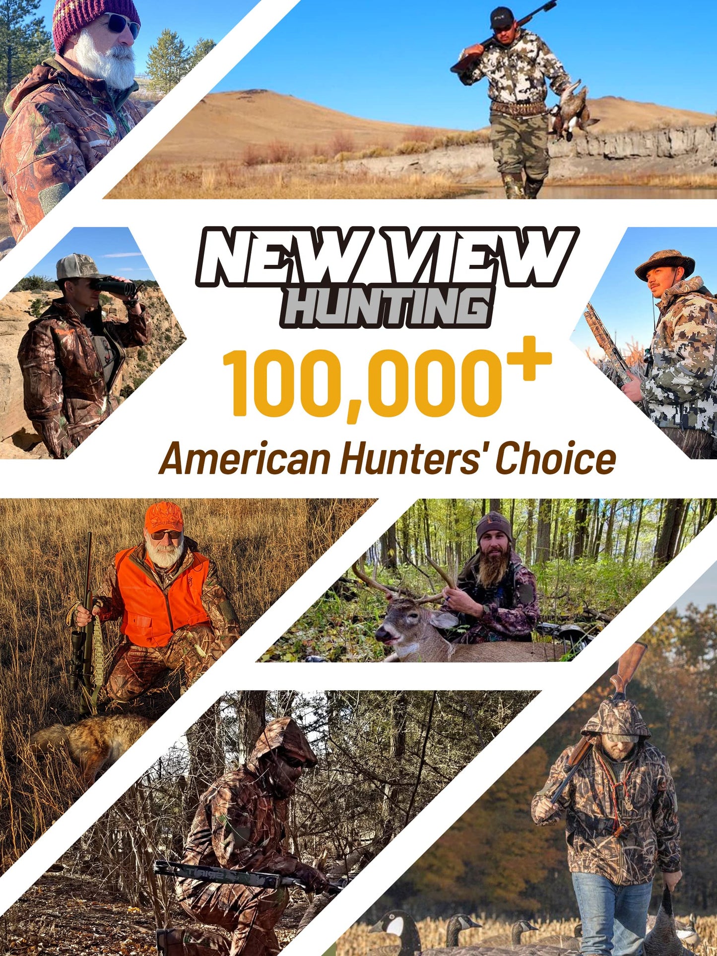 NEW VIEW Insulated Hunting Clothes for Men Cold Weather, Warm Camo Hunting Jacket and Pants, Hunting Suit for Deer Duck Hunts