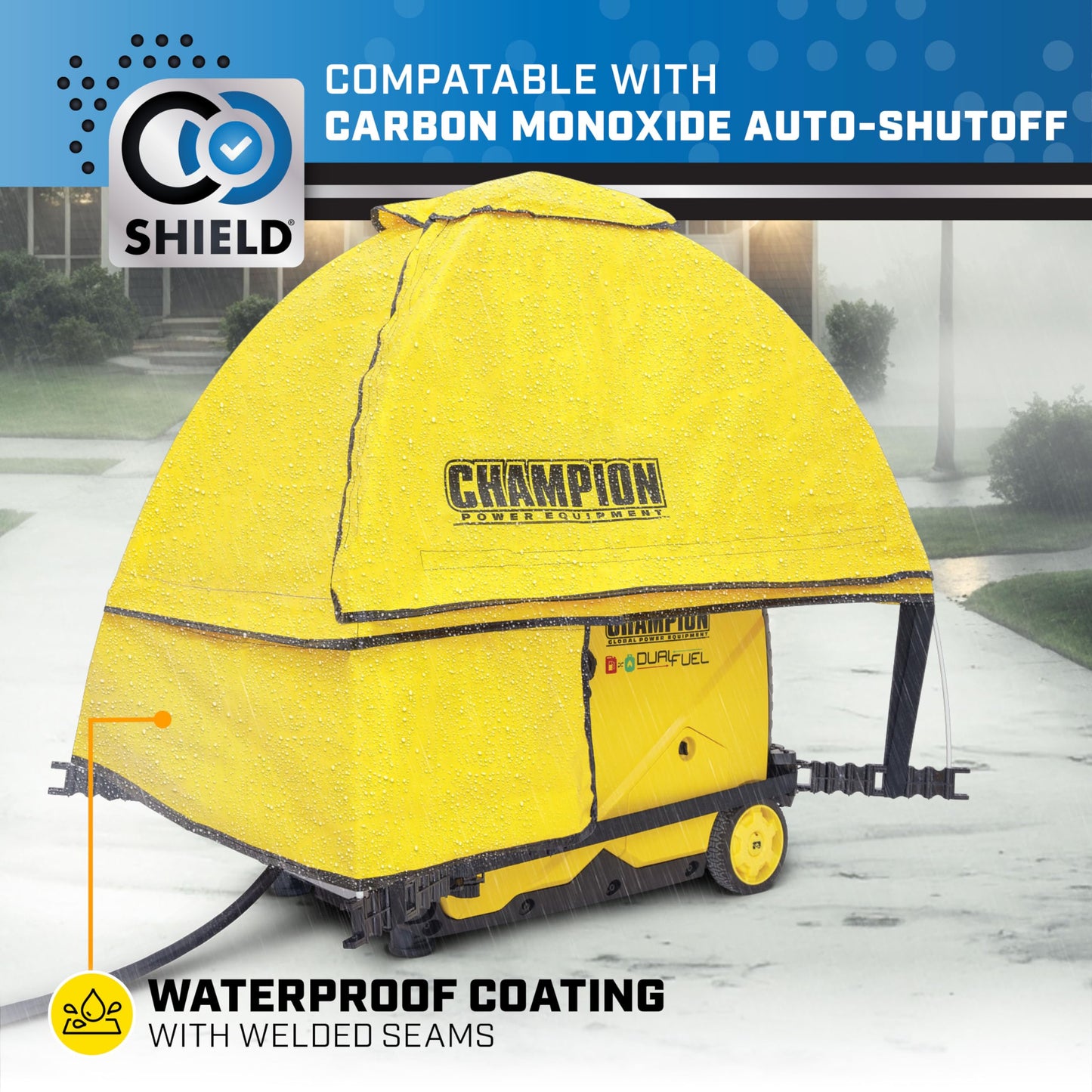 Champion Power Equipment 100376 Storm Shield Severe Weather Portable Generator Cover by GenTent for 4000 to 12,500-Starting Watt Generators