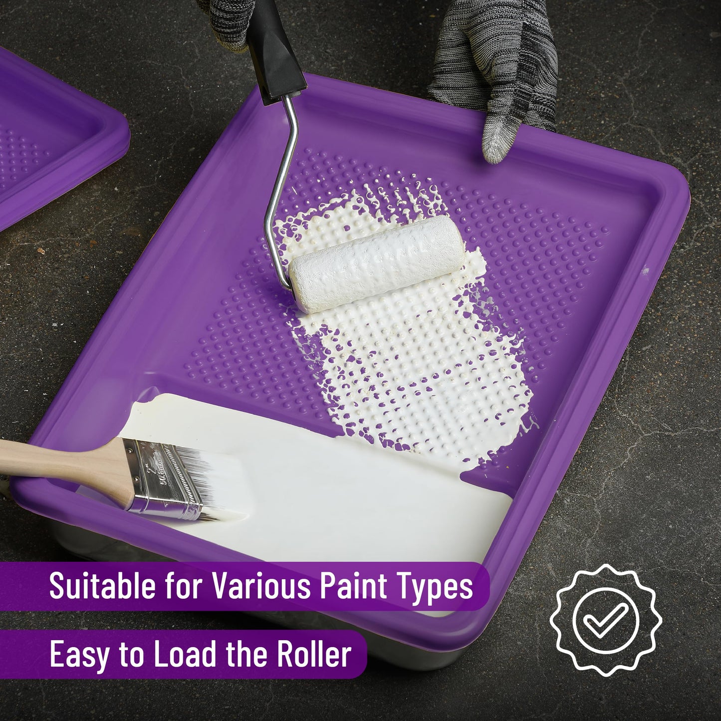 Bates- Paint Tray Liner, 9 Inch, 10 Pack, Paint Roller Tray, Disposable Plastic Paint Trays, Paint Pans Trays, Paint Supplies for House Painting, Roller Tray