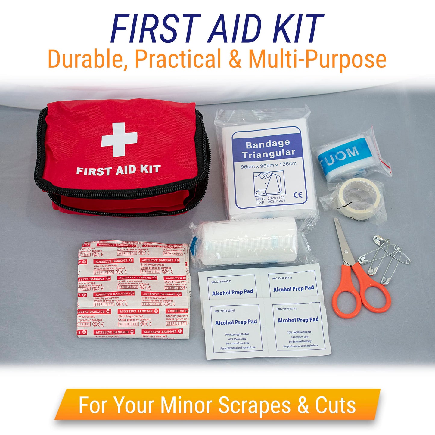 USCG Approved Boat Safety Kit - Electronic Flare - First Aid Kit - Whistle - Multi Tool - Waterproof Case Coast Guard Boating Marine Flares Emergency Distress Signals