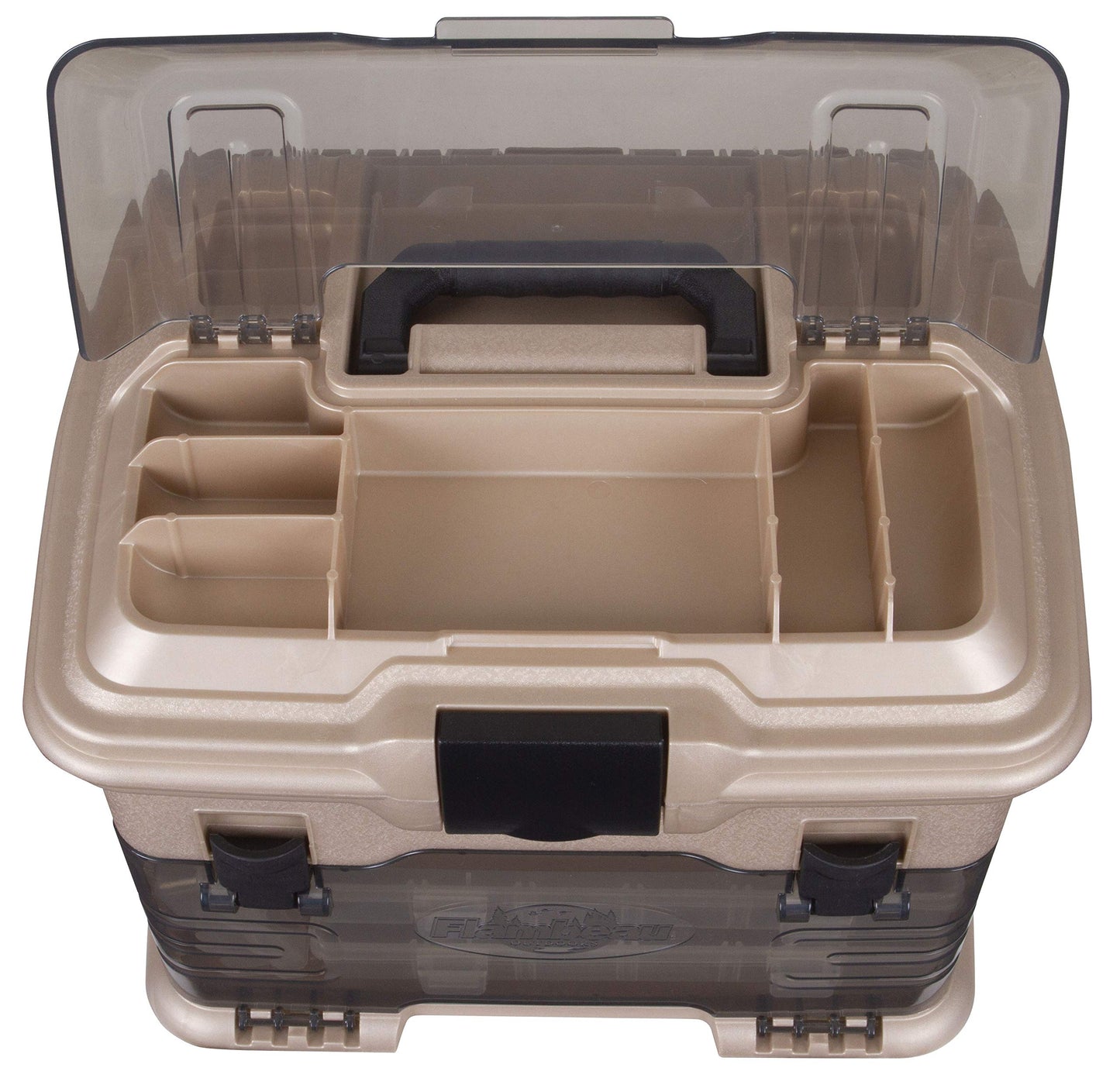 Flambeau Outdoors T4P Pro Multiloader Tackle Box - Portable Fishing Lure Organizer Station With Zerust Anti-RustTechnology, Includes 5 Removable Tuff Tainer Tackle Boxes, White/Orange