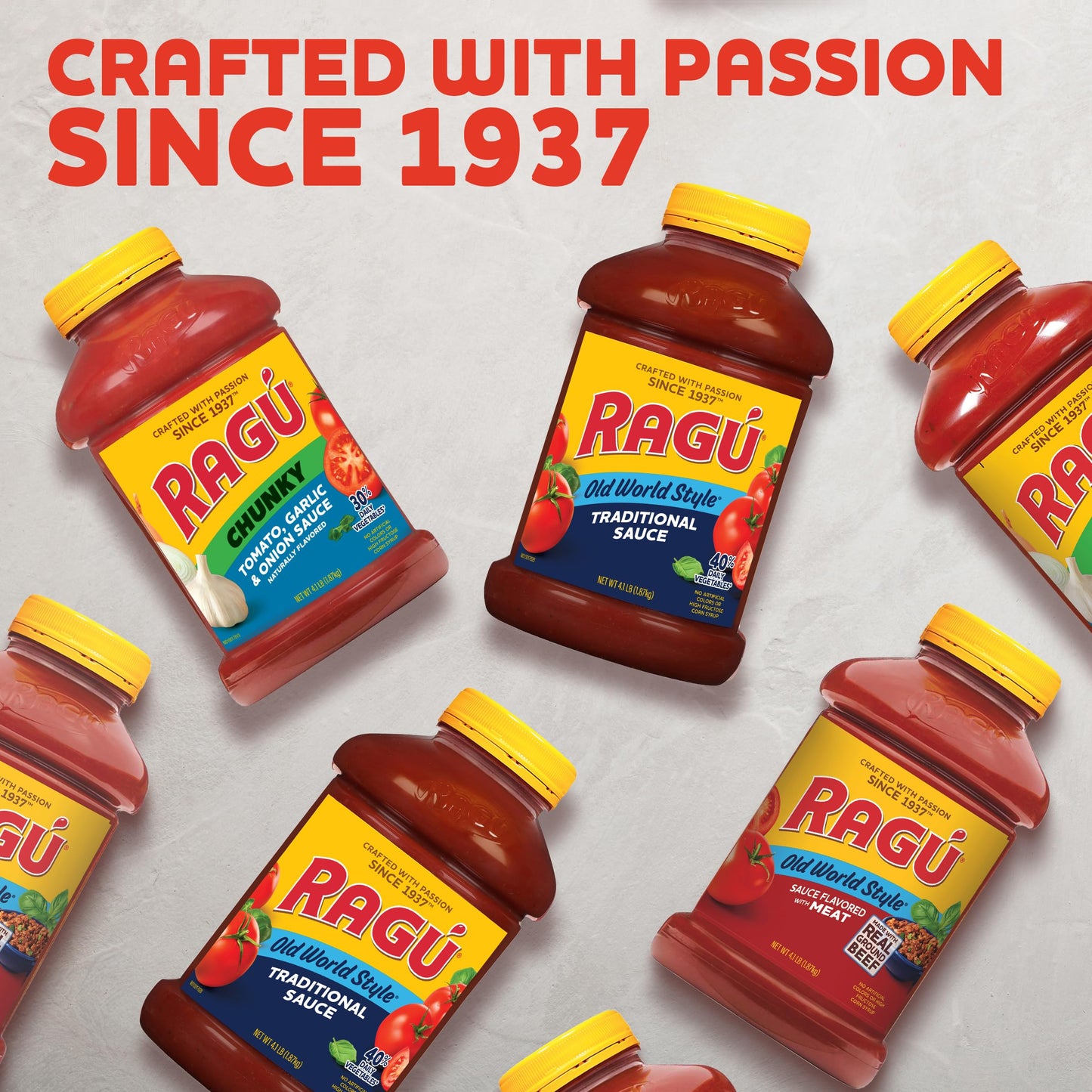 Ragu Old World Style Traditional Sauce, Made with Olive Oil, Perfect for Italian Style Meals at Home, 45 OZ