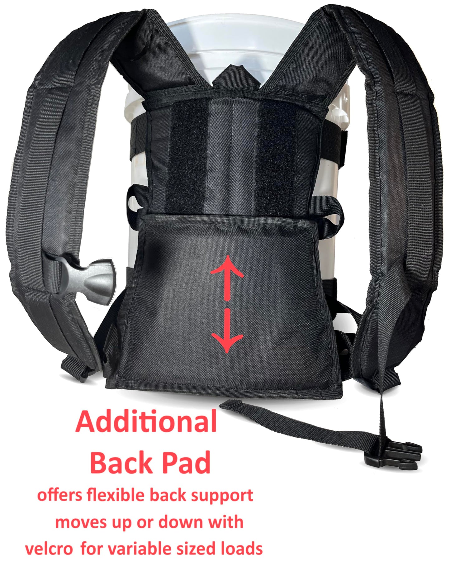 Backpack for 5 Gallon Buckets for Fishing, Picking Apples and Sports