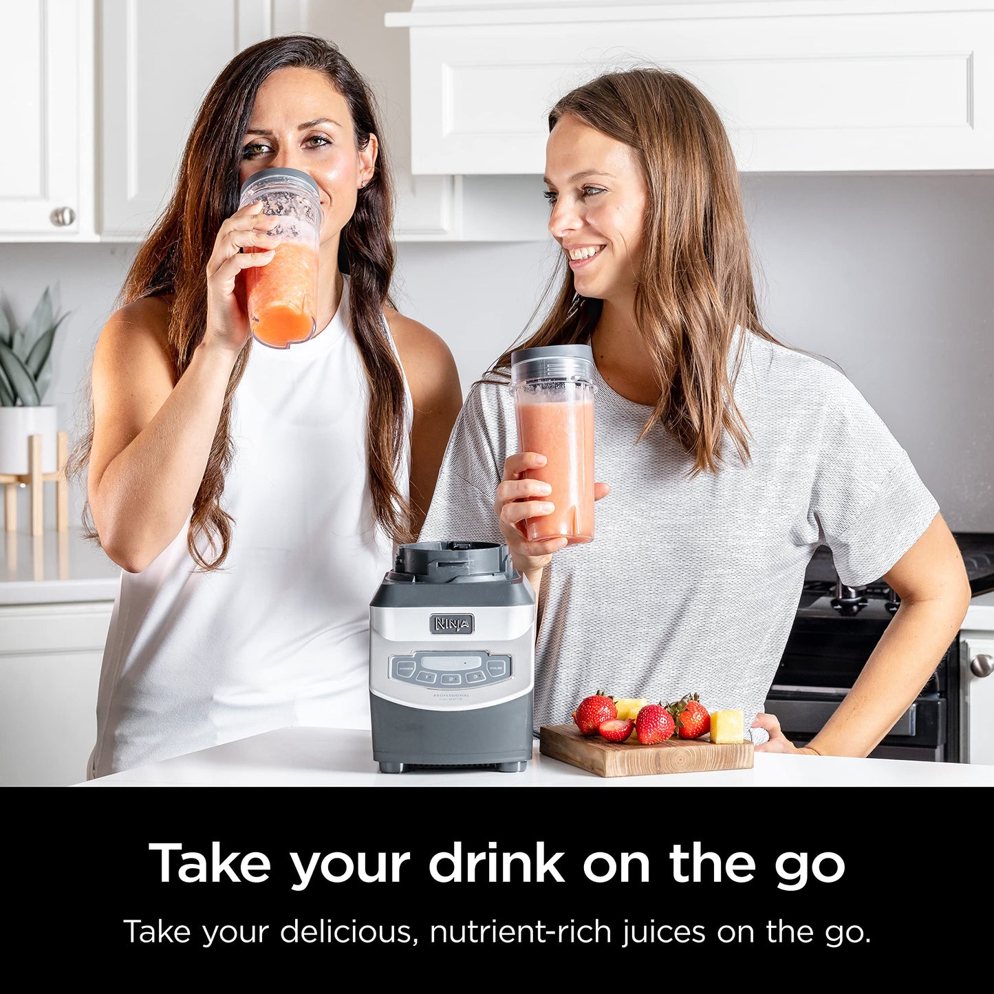 Ninja Professional Blender 1000W, Total Crushing Technology for Smoothies, Ice Crushing & Frozen Fruit, Full-Size Countertop Blender, 72-oz. Pitcher, Black & Grey, BL610
