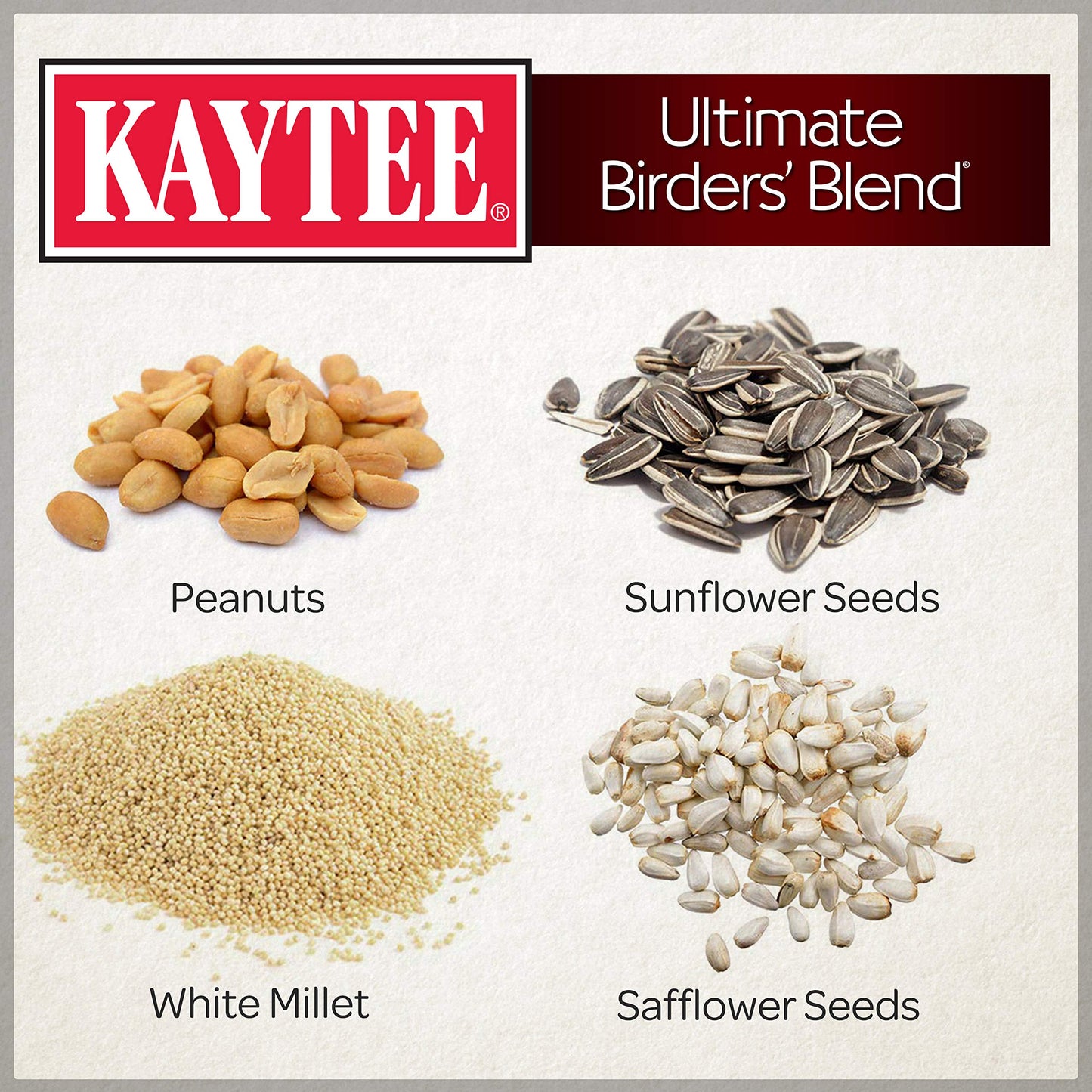 Kaytee Wild Bird Ultimate No Mess Wild Bird Food Seed For Cardinals, Finches, Chickadees, Nuthatches, Woodpeckers, Grosbeaks, Juncos and Other Colorful Songbirds, 9.75 Pound