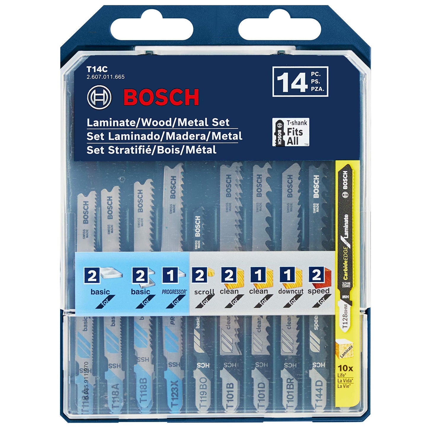 Bosch T30C 30 pc. T-Shank Jig Saw Blade Set for Wood and Metal