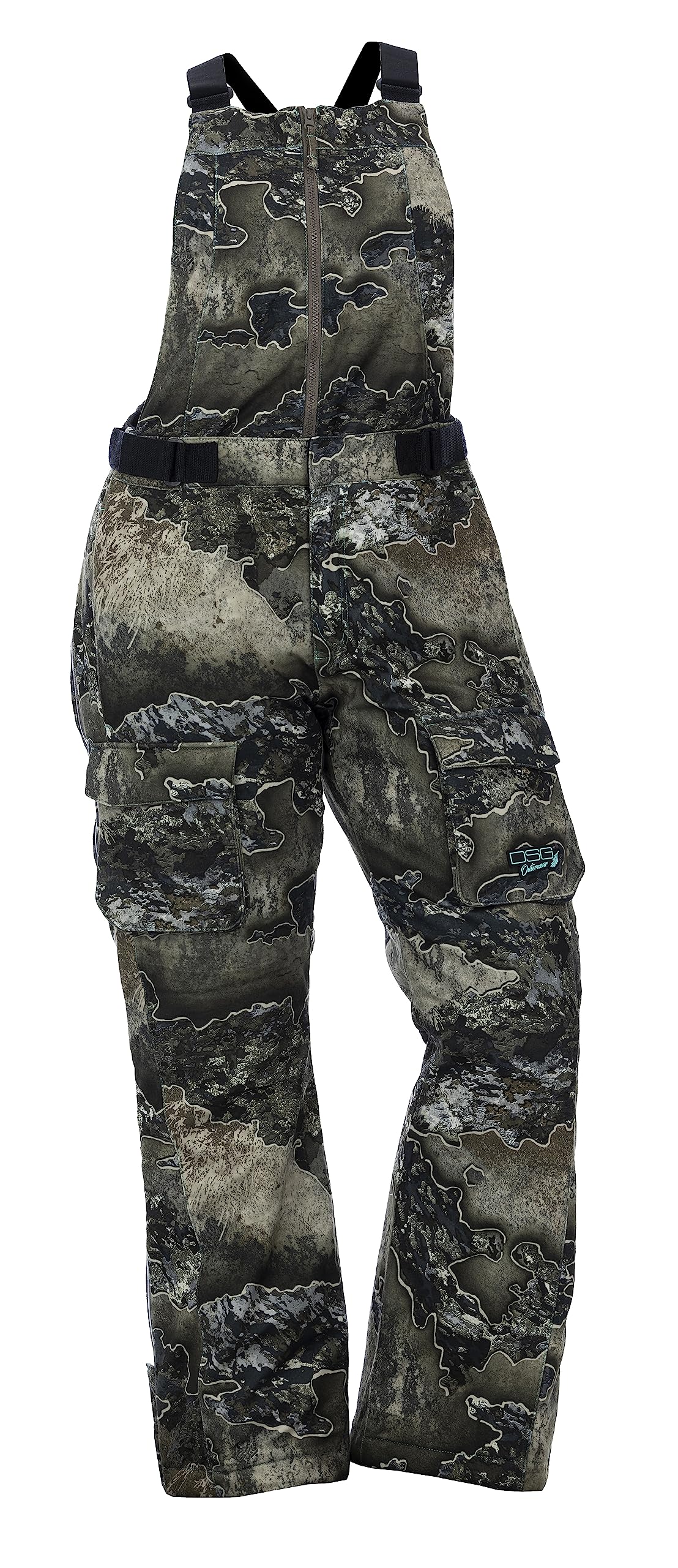 DOING SOMETHING GREAT Kylie 5.0 Camouflage Drop Seat Hunting Bibs for Women, DWR Waterproof, Thin Profile 120g Insulated