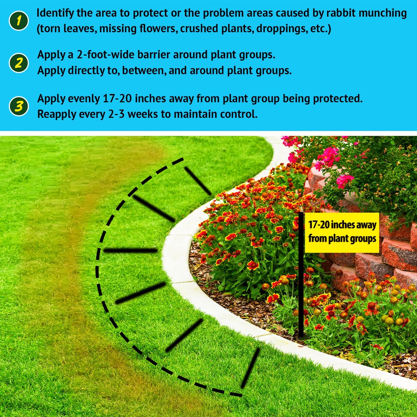 Nature's MACE Rabbit Repellent Granular, 7 Pounds, Treats 95,000 sq ft, Outdoors, Bunny Repellent, Keep Rabbits Out for Garden, Safe for Dogs, Pets, People, & Plants