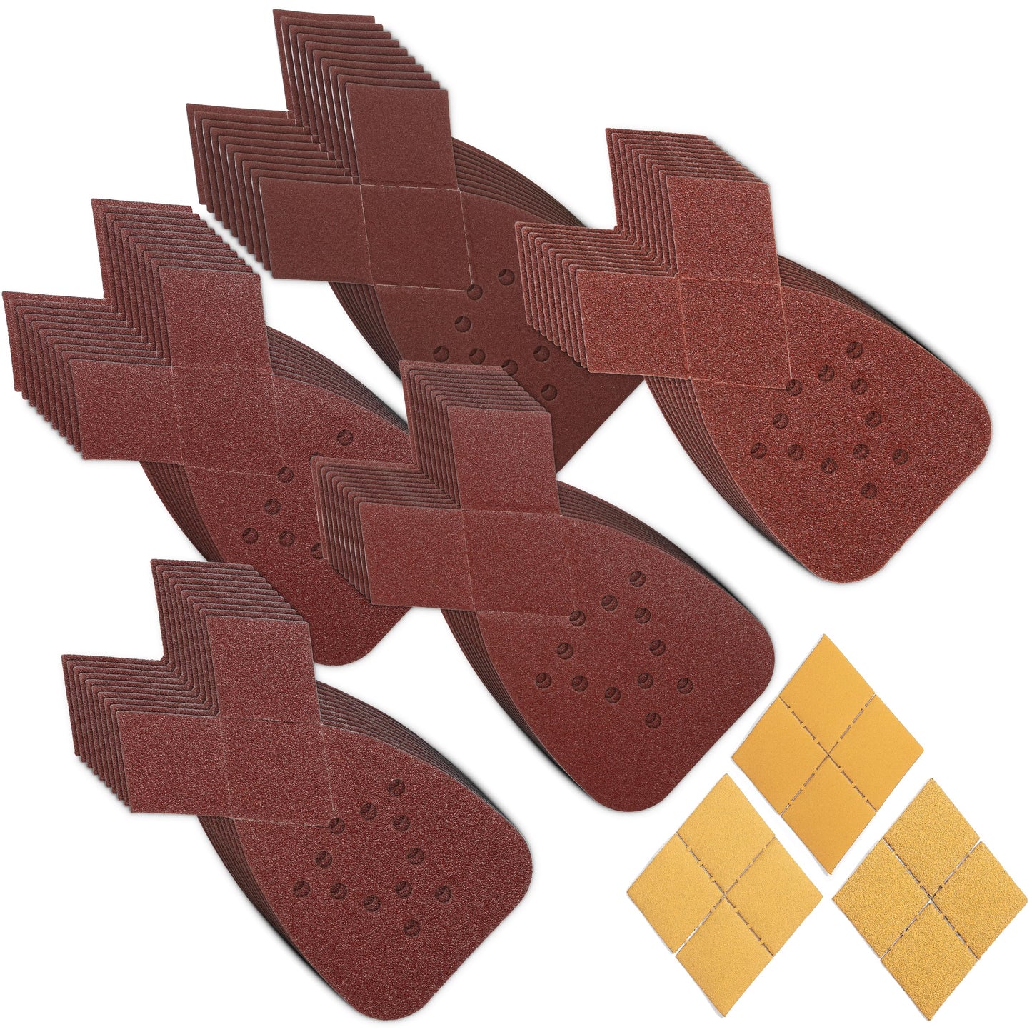 Bates- Mouse Detail Sander Sanding Pads, 30 pcs, 40/80/120/180/240 Grits, Palm Sander Sandpaper