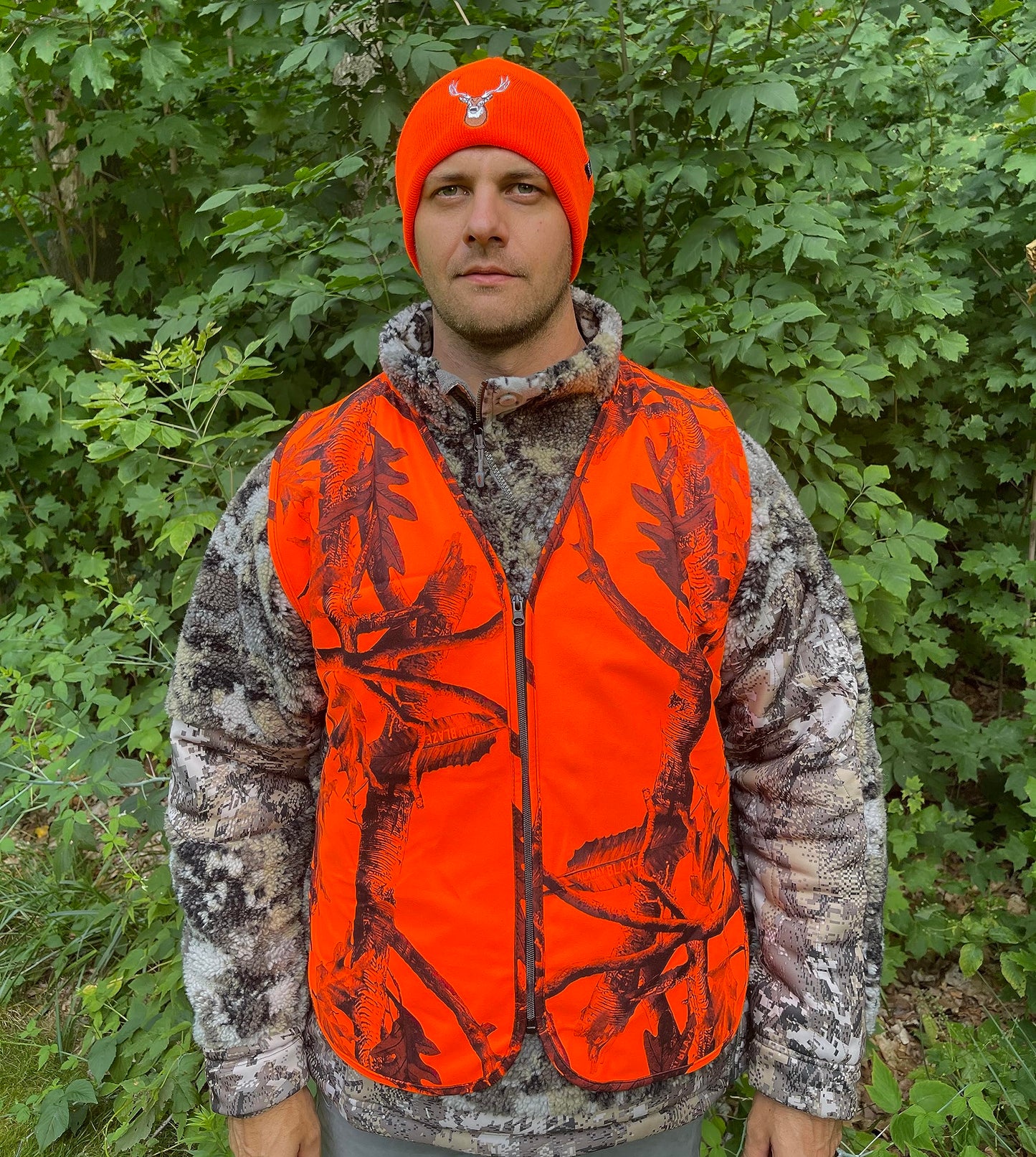 Klarny Orange Safety Vest, High-Visibility, Waterproof Deer and Bow Hunting Gear, Quiet Hunter Vests and Hunting Accessories