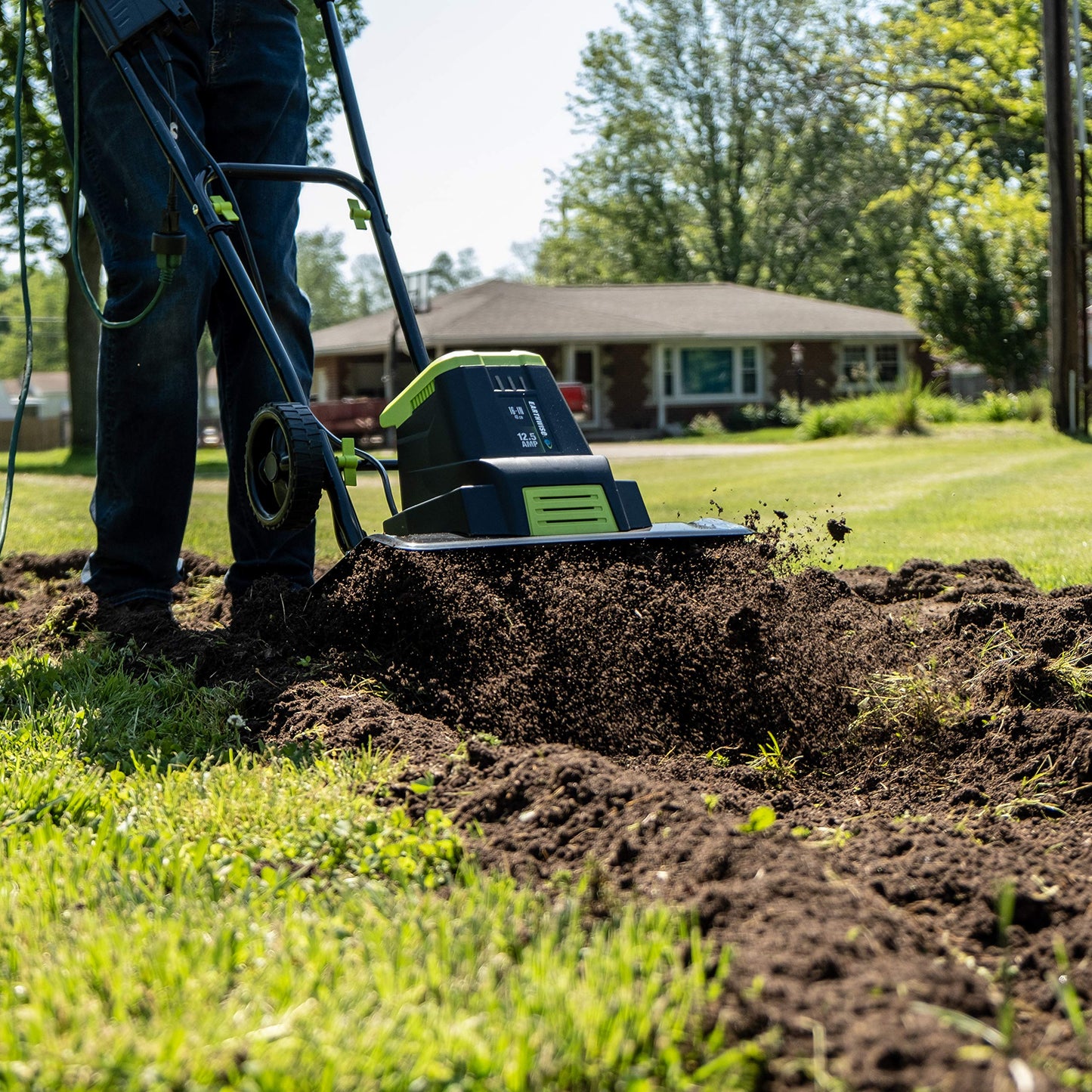 Earthwise TC70025 7.5-Inch 2.5-Amp Corded Electric Tiller/Cultivator, 7.5-Inch, 2.5-Amp Corded, Grey