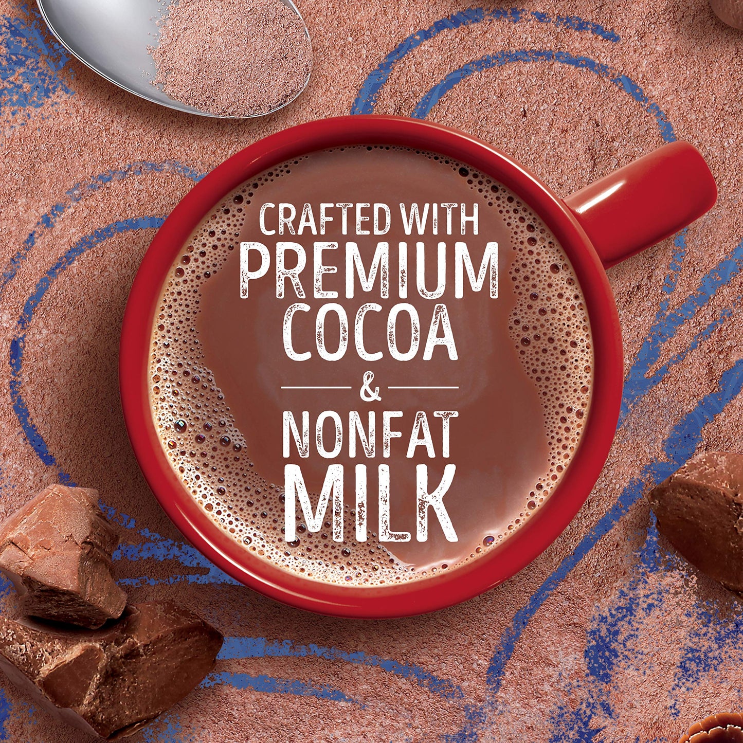 SWISS MISS Milk Chocolate Flavored Hot Cocoa Mix, 38.27 OZ Square Canister
