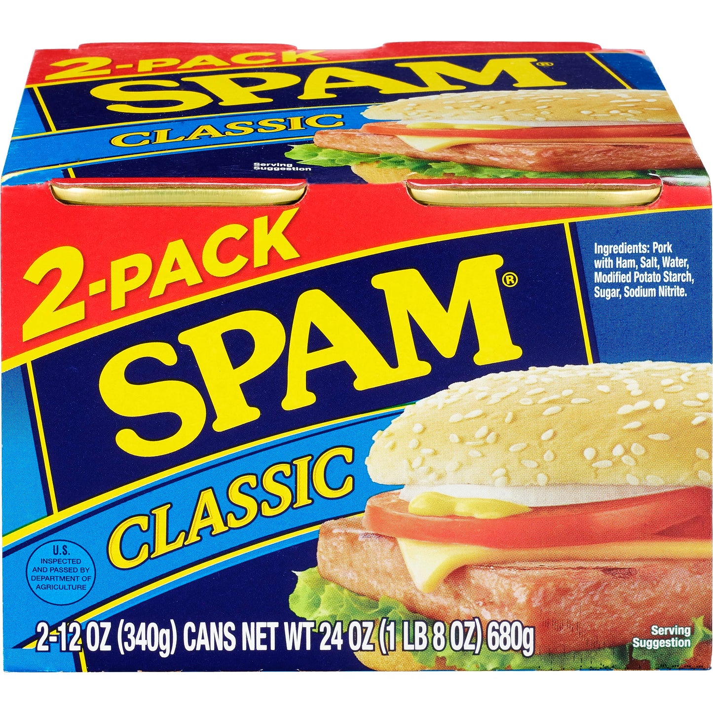 SPAM 25% Less Sodium, 7 oz. can (12-pack)