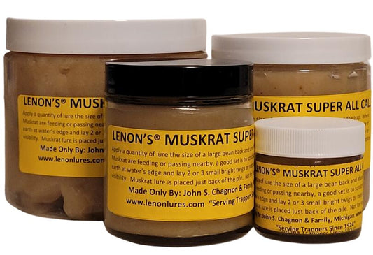 Lenon's Muskrat Super All Call - Muskrat Lure / Scent Works Great on Muskrat Floats and Feed Beds