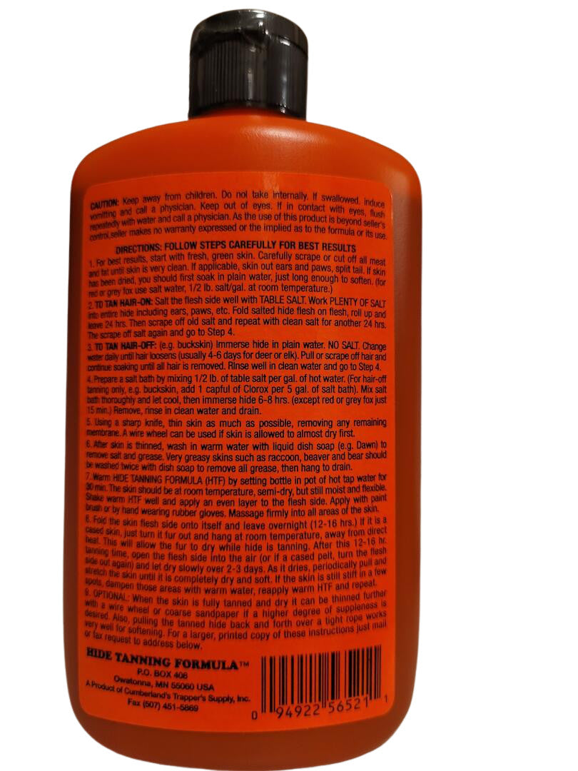 Deer Hunter's and Trapper's Hide & Fur Tanning Formula