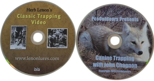 2 Dvd Set Herb Lenon Classic Trapping & John Chagnon Canine Trapping Video
