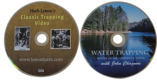 2 Dvd Set Herb Lenon Classic Trapping & John Chagnon Water Trapping Video