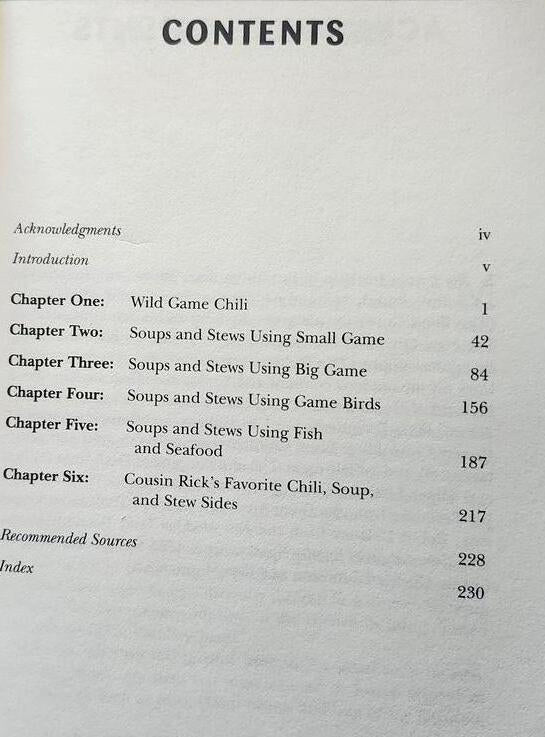 Wild Game Chilies, Soups & Stews by Rick Black