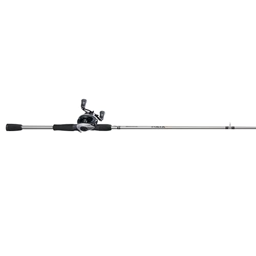 Abu Garcia Max X Baitcast Reel and 7' 2-Piece Fishing Rod Combo, Graphite Composite Rod Blank Construction, Split EVA Handles