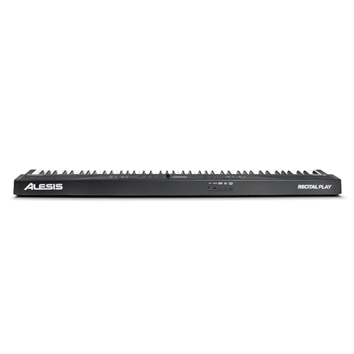 Alesis 88 Key Keyboard Piano with 480 Sounds, Speakers, USB MIDI, Carry-Bag, Stand, Headphones, Pedal and Piano Lessons for Beginners