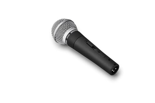 Shure SM58 Pro XLR Dynamic Microphone with On/Off Switch - Professional Studio & Live Performance Cardioid Mic for Vocals, Podcasting, and Recording (SM58S)