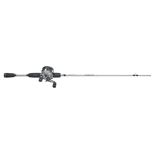 Abu Garcia Black Max EZ Cast 6' Baitcast Fishing Rod and Reel Combo, 2-Piece Rod, Graphite Composite Rod Blank Construction, Comfortable and Durable EVA Handles