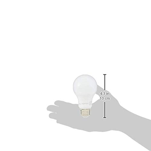 Amazon Basics A19 LED Light Bulbs, 60W Equivalent, Daylight White 5000K, Non-Dimmable, Energy Efficient 9W, E26 Base, 10,000 Hour Lifetime, 24-Pack