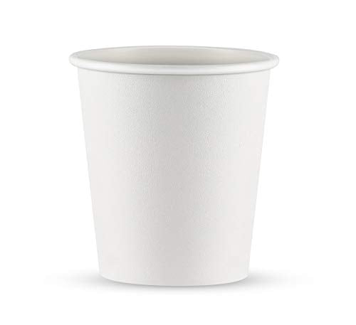 TashiBox 12 oz White Hot Drink Paper Cups - 120 Count - Disposable Paper Coffee Cups