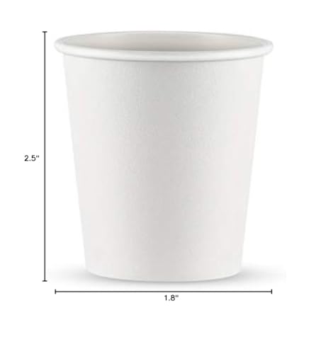 TashiBox 12 oz White Hot Drink Paper Cups - 120 Count - Disposable Paper Coffee Cups