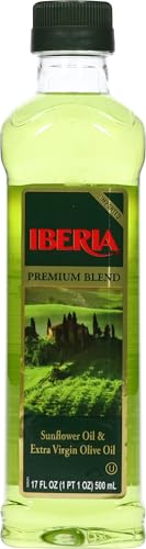 Iberia Premium Blend, Sunflower Oil & Extra Virgin Olive Oil, High Heat Frying, 68 Fl Oz