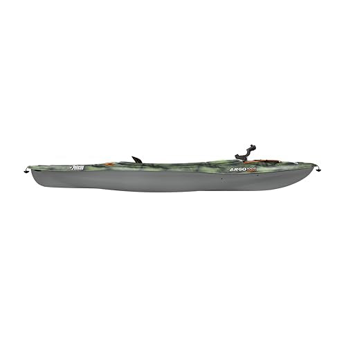 Pelican Argo 100X - Angler Sit in Fishing Kayak - Vapor Black Lime - Lightweight Stable - Ergoform™ Padded seat - 10 ft