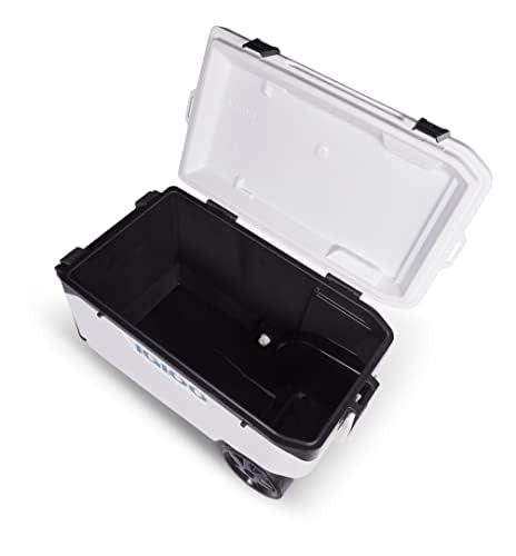 Igloo Marine Ultra 90 QT Cooler, Insulated Cooler Chest with Soft Ride Wheels, Leak-Proof Outdoor Hard Cooler, 5-Day Ice Retention, 137 Can Capacity