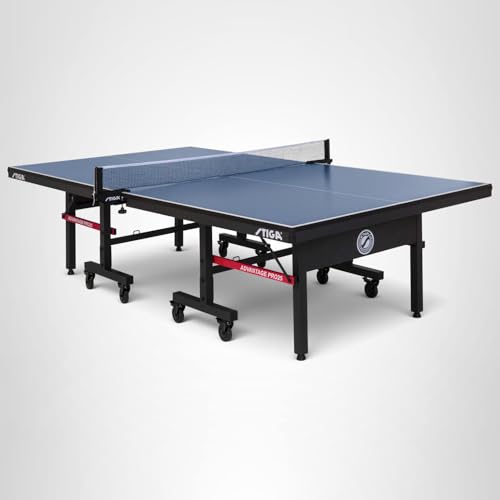 STIGA Advantage Series Indoor Ping Pong Table, Foldable Table Tennis Table - 12, 15, 18, and 25mm Tabletops - Quickplay 10-Minute Assembly - Playback Mode - Recreational- to Tournament-Level