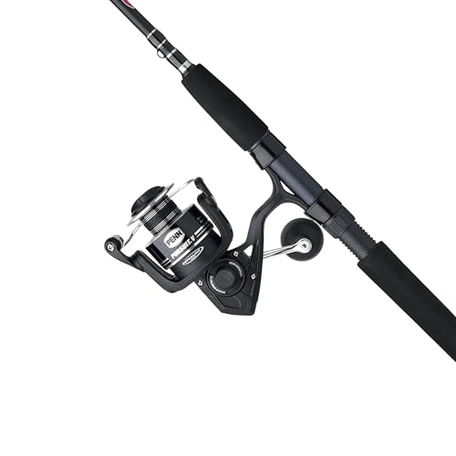 Penn Pursuit V Travel Spinning Reel 7' 3-PieceFishing Rod Combo, Graphite Composite Rod Blank Construction, EVA Handles