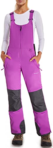 BenBoy Women's Snow Bibs Ski Waterproof Windproof Insulated Overalls Ripstop Snowboard Pants Winter