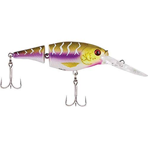 Berkley Flicker Shad Jointed Fishing Lure, Sunset Perch, 1/3 oz, 2 3/4in | 7cm Crankbaits, Size, Profile and Dive Depth Imitates Real Shad, Equipped with Fusion19 Hook