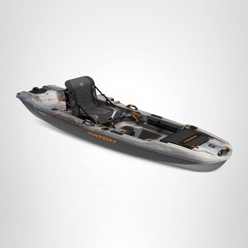 Pelican Catch Mode 110 Fishing Kayak - Premium Angler Kayak with Lawnchair seat, Granite - 10.5 Ft.